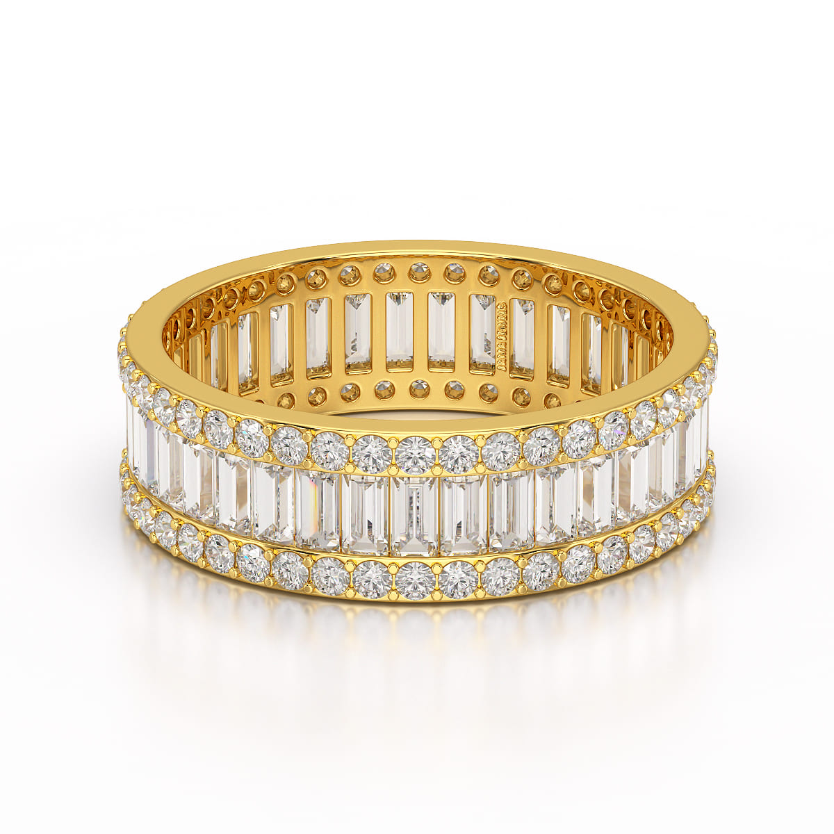 2.54 CT Baguette Cut Lab Diamond Classic Ring