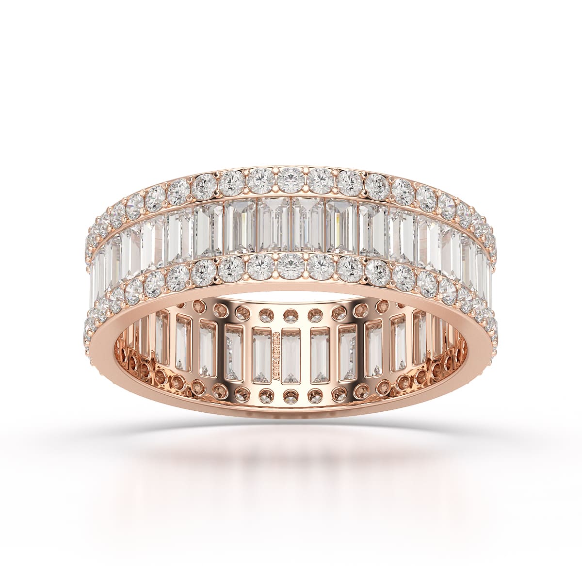 2.54 CT Baguette Cut Lab Diamond Classic Ring