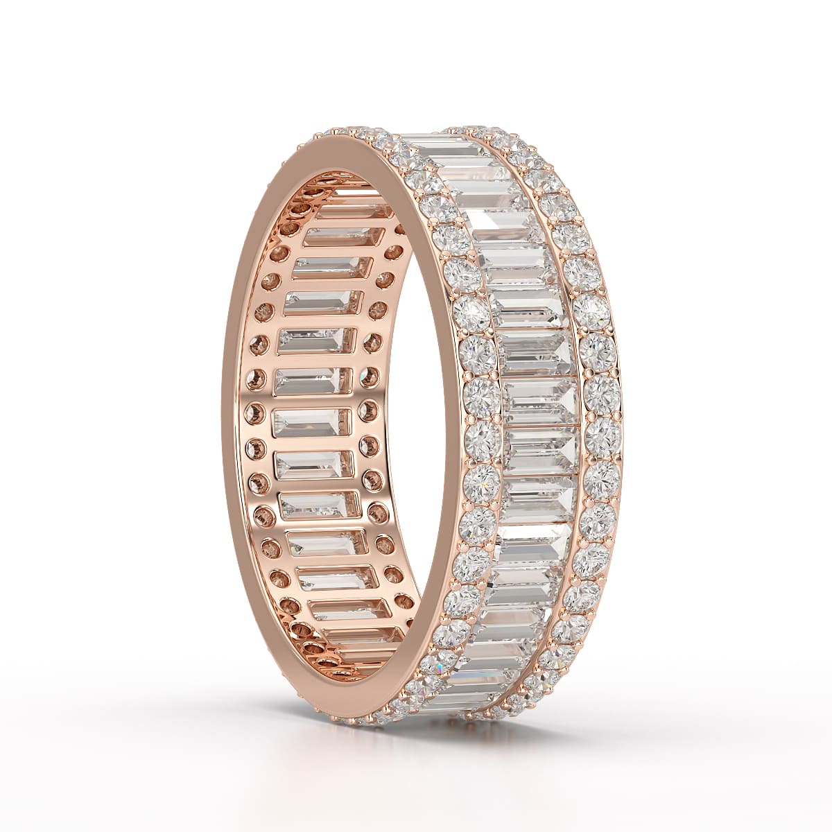 2.54 CT Baguette Cut Lab Diamond Classic Ring