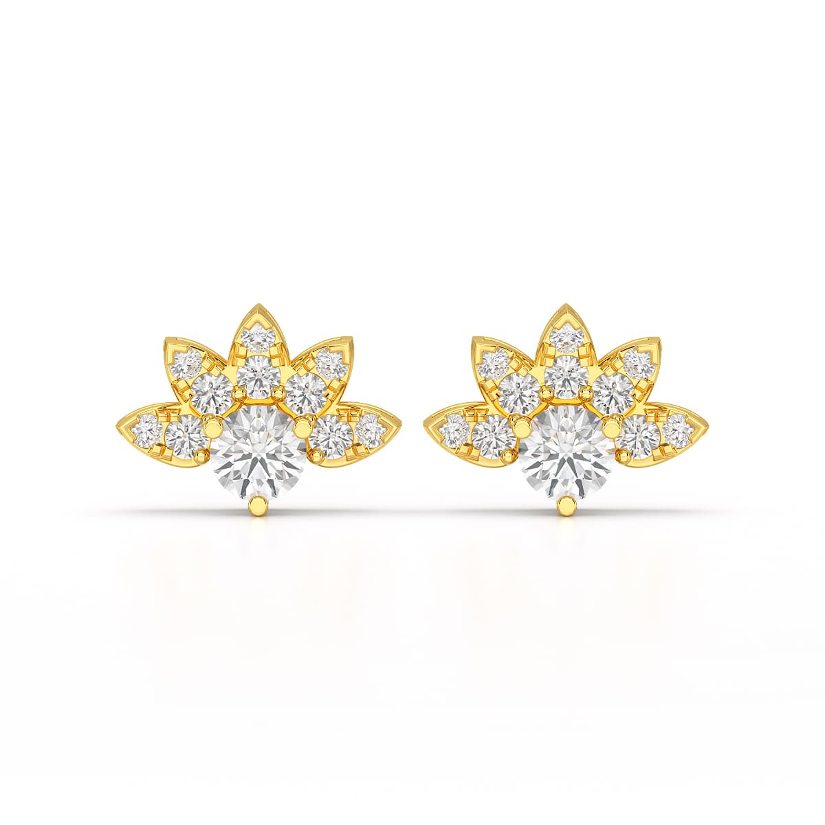 2.6 CT Lab Diamond Round Cut Stud Earrings