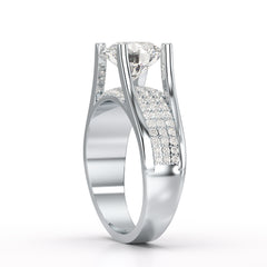 2.6 CT Round Cut Lab Diamond Ring