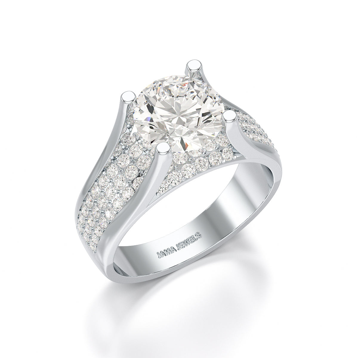 2.6 CT Round Cut Lab Diamond Ring