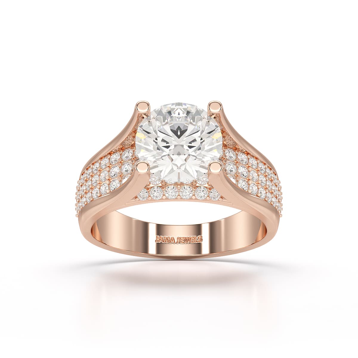 2.6 CT Round Cut Lab Diamond Ring