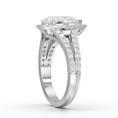 2.65 CT Lab Diamond Pear Cut Halo Ring