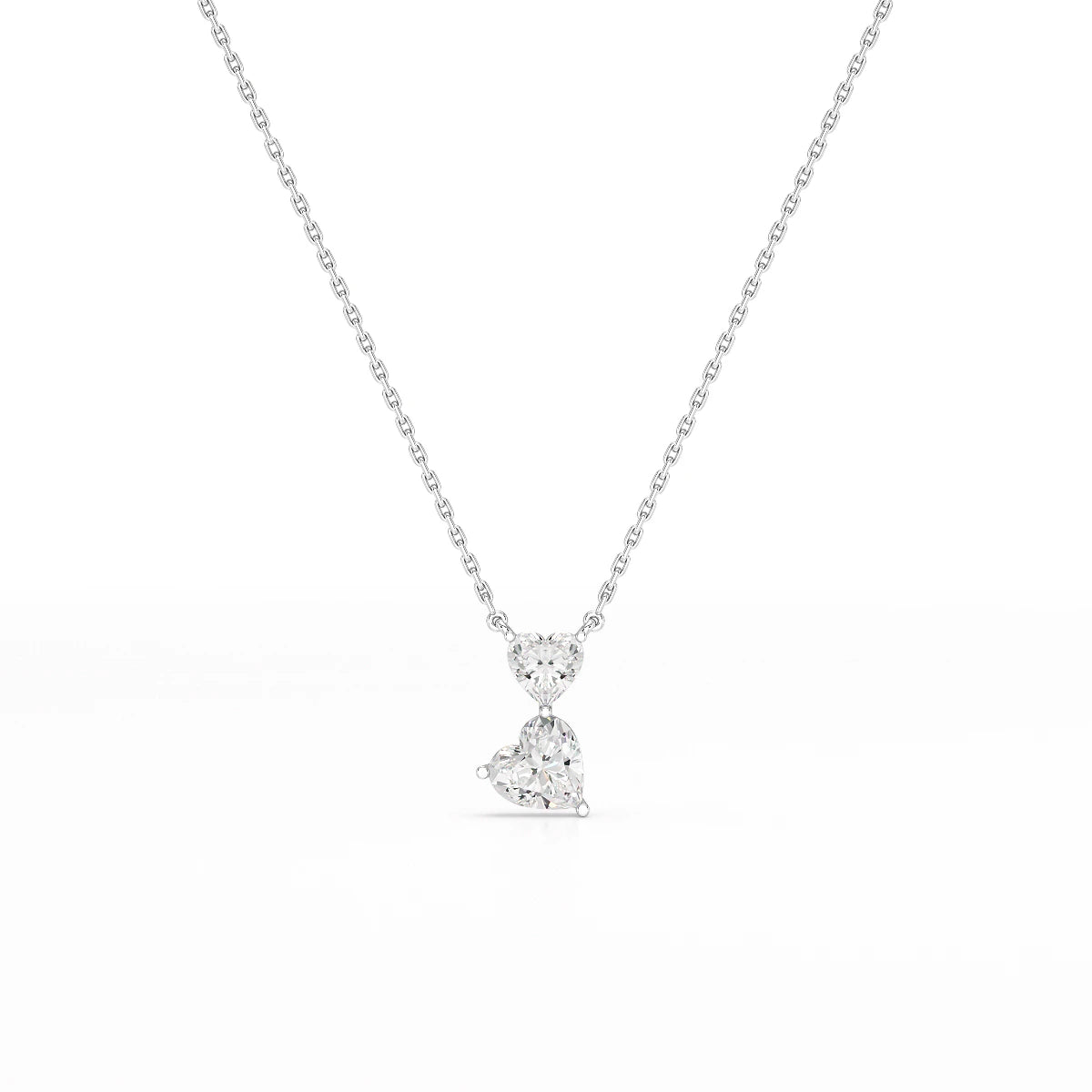 2.83 CT Heart Shaped Lab Diamond Chain Pendant