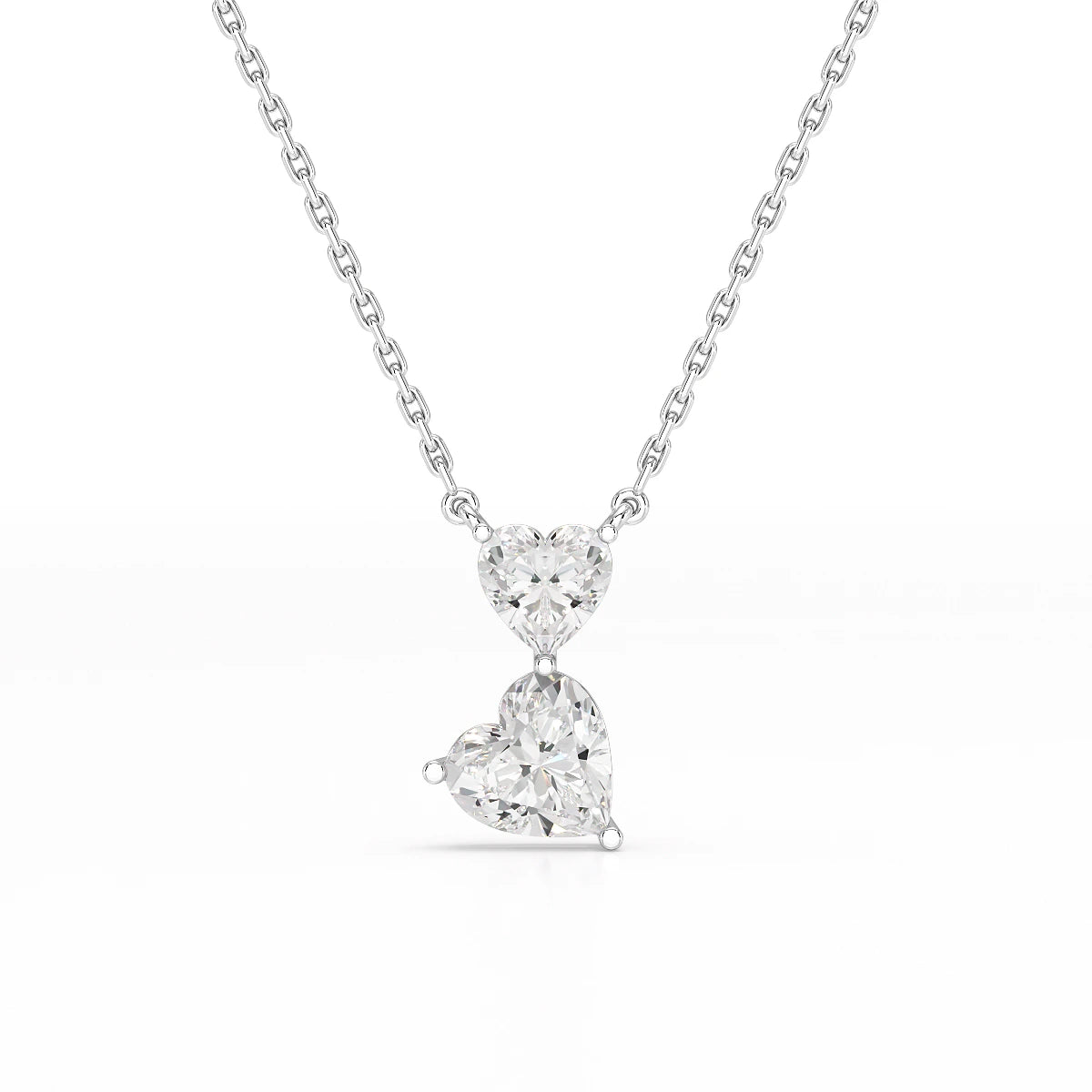 2.83 CT Heart Shaped Lab Diamond Chain Pendant