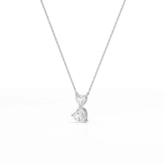 2.83 CT Heart Shaped Lab Diamond Chain Pendant