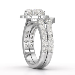 2.7 CT Lab Diamond Heart Shaped Halo Ring