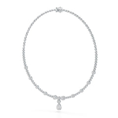 2.85 CT Pear Shape Lab Diamond Necklace