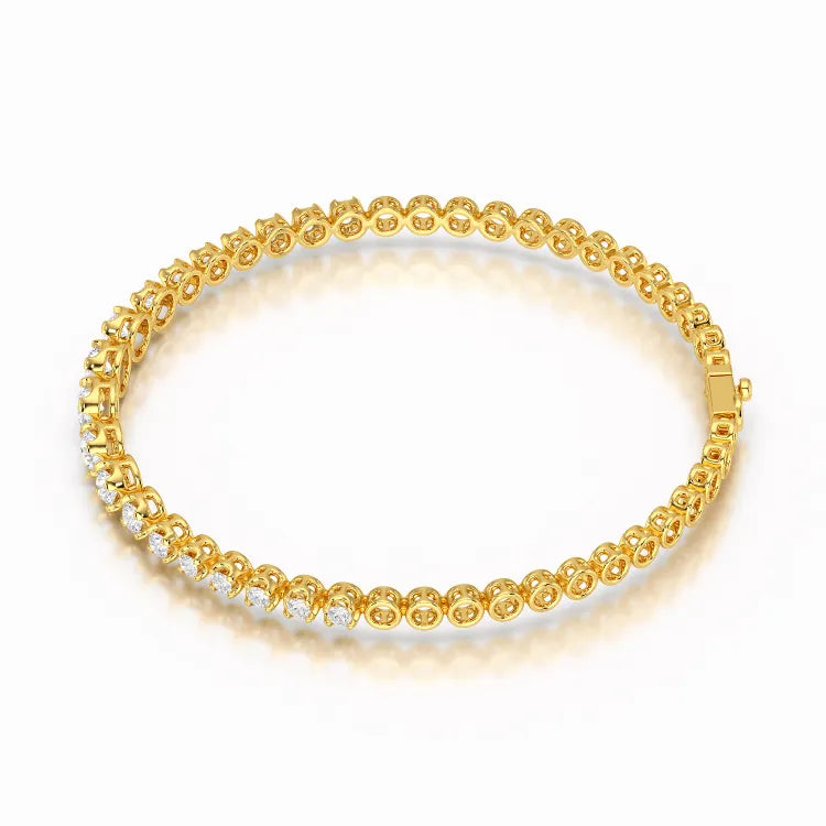 2.84 CT Round Cut Lab Diamond Tennis Bracelet