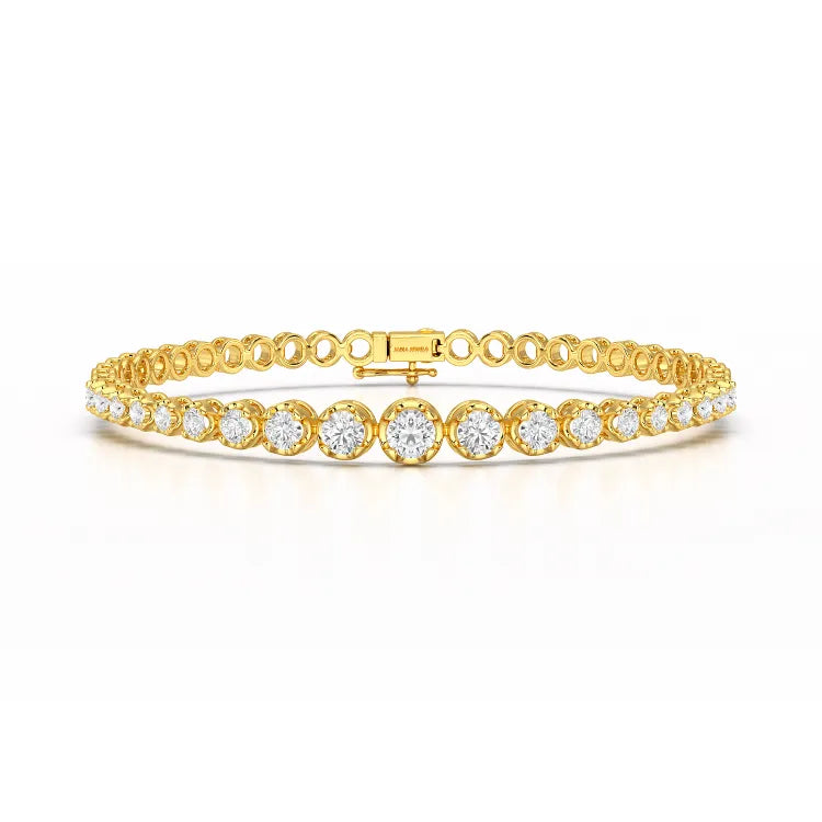 2.84 CT Round Cut Lab Diamond Tennis Bracelet