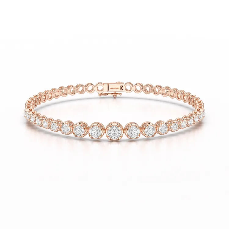 2.84 CT Round Cut Lab Diamond Tennis Bracelet