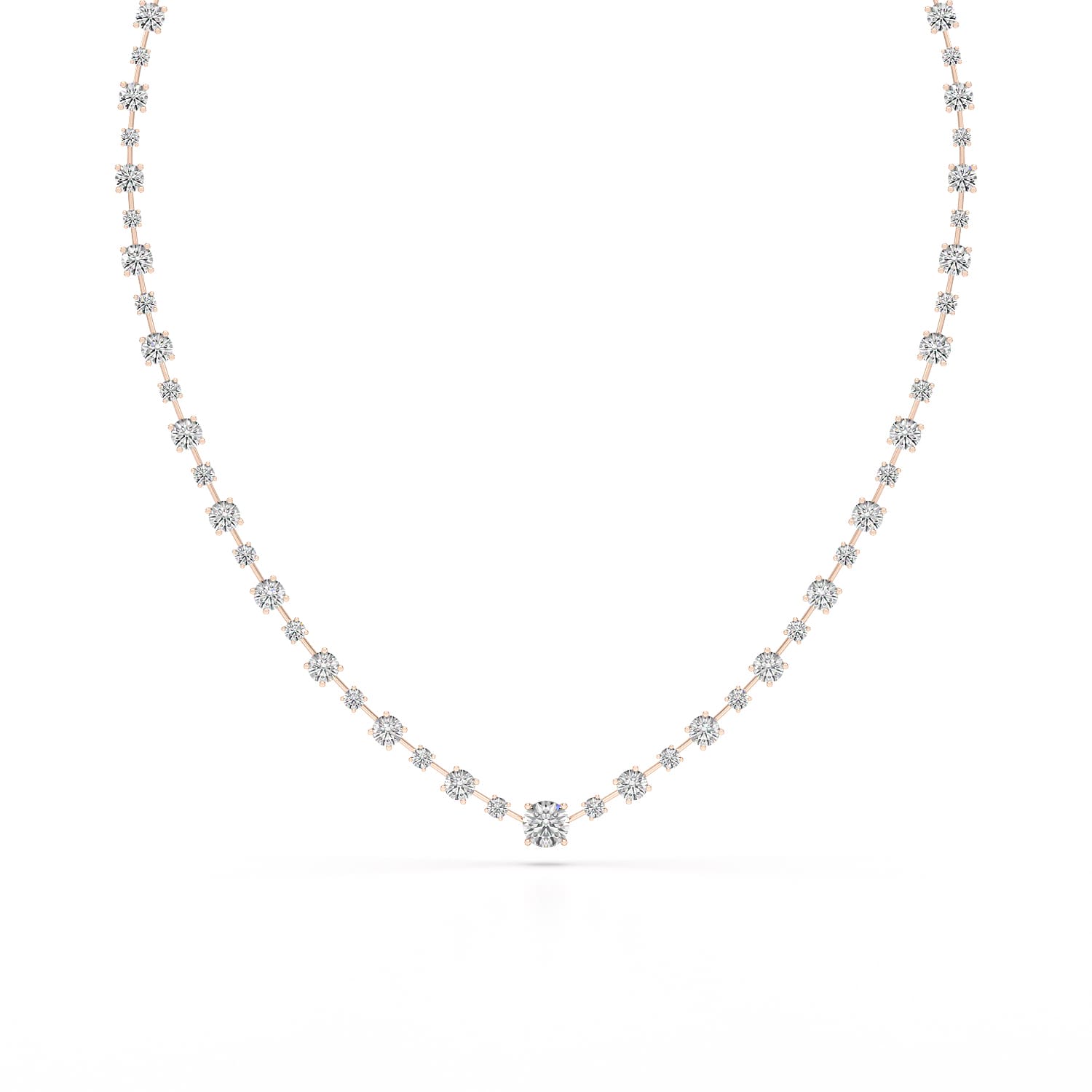 23.28 CT Lab Diamond Round Necklace