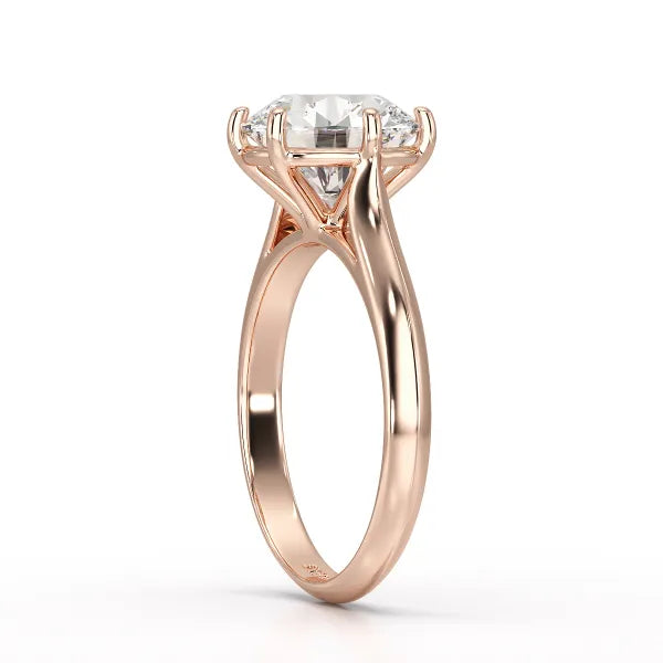 3 CT Solitaire Engagement Lab Grown Diamond Ring - Jama Jewels 