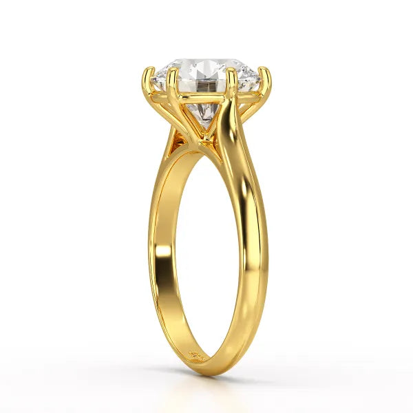 3 CT Solitaire Engagement Lab Grown Diamond Ring - Jama Jewels 