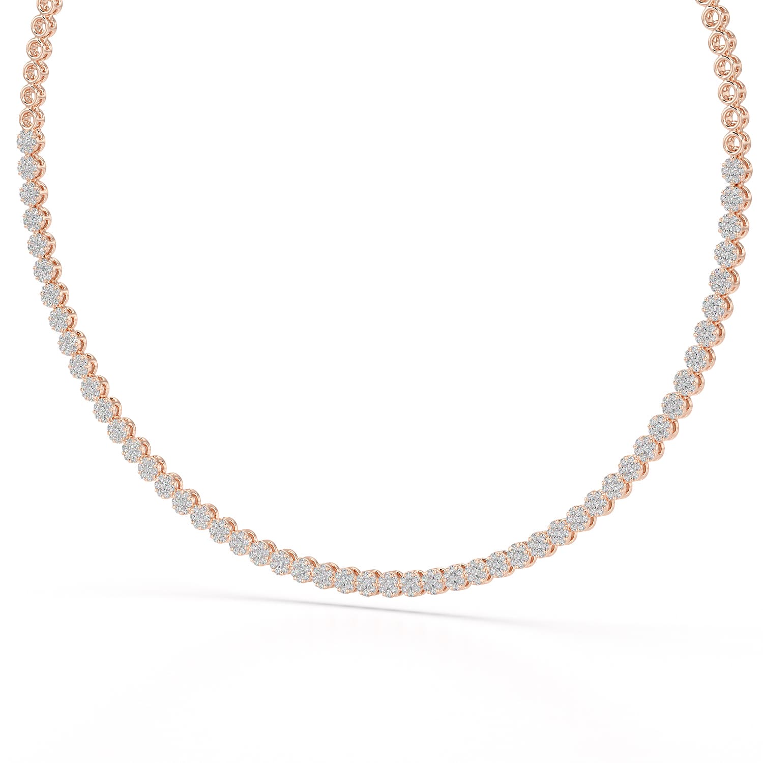 3.8 CT Lab Diamond Tennis Necklace