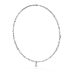 Baguette Cut Lab Created Diamond 3.53 CT Necklace