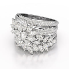 3.58 CT Lab Diamond Layered Ring