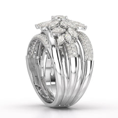 3.58 CT Lab Diamond Layered Ring