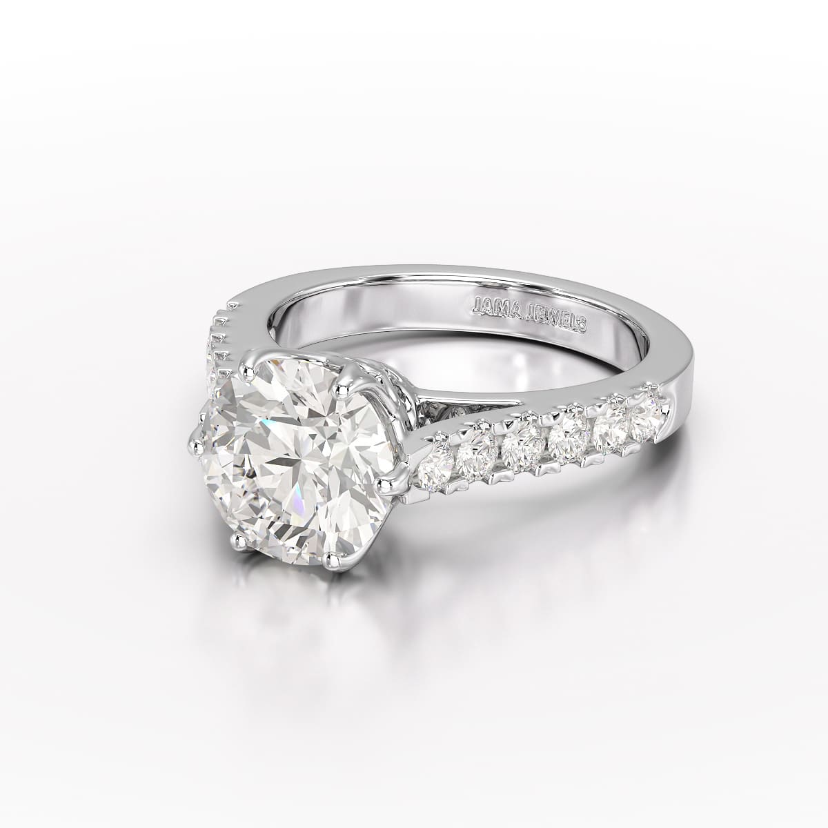 3.62 Carat Lab Diamond Engagement Ring - Jama Jewels 