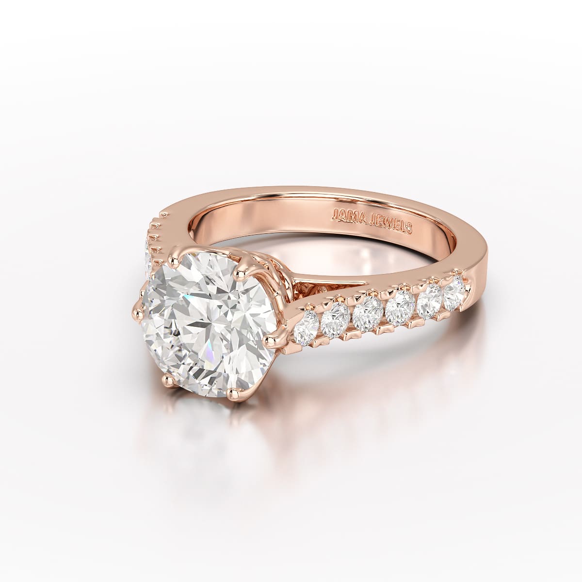 3.62 Carat Lab Diamond Engagement Ring - Jama Jewels 