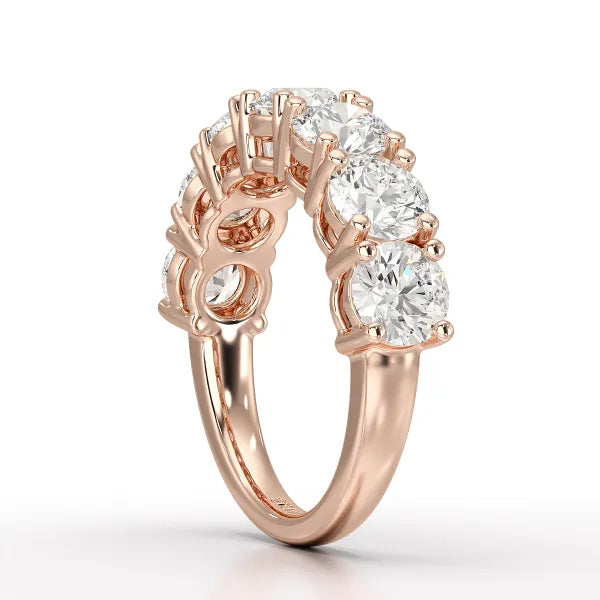 3.6 CT Half Classic Round Lab Diamonds Engagement Ring - Jama Jewels 