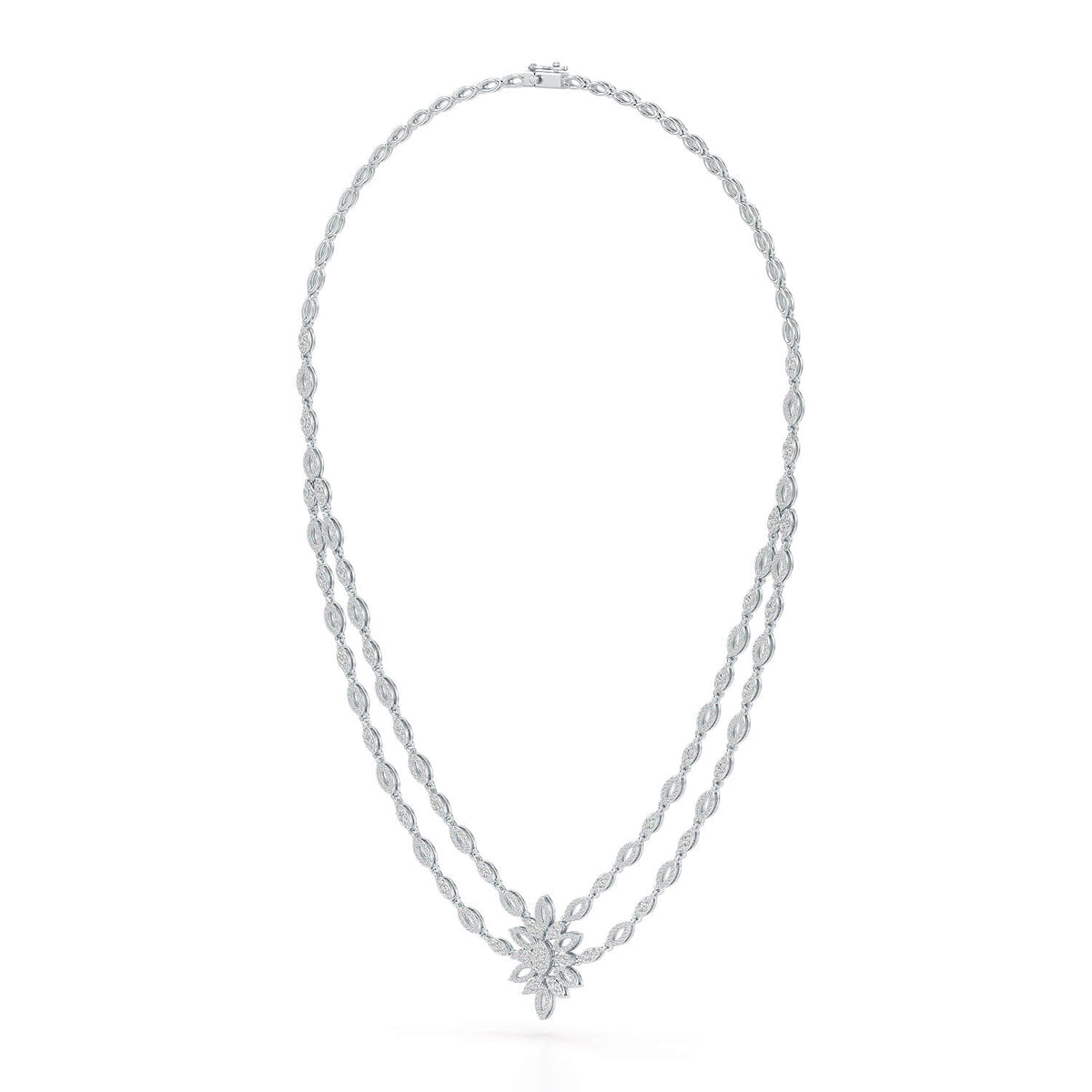 Layered Lab Grown Diamond 3.74 CT Necklace