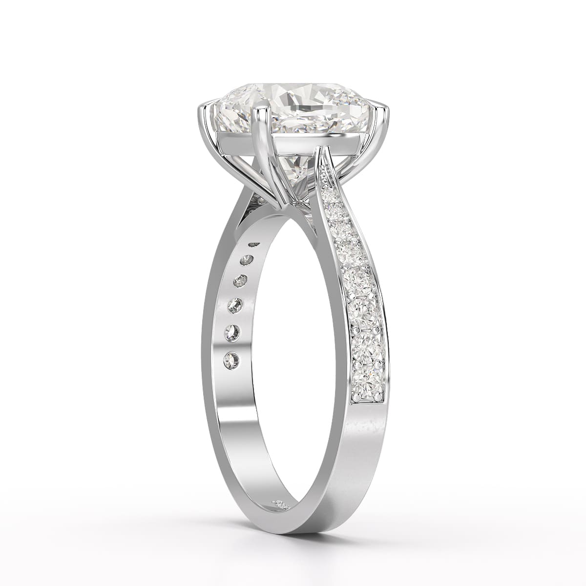 3.78 CT Lab Diamond Cushion Cut Solitaire Ring