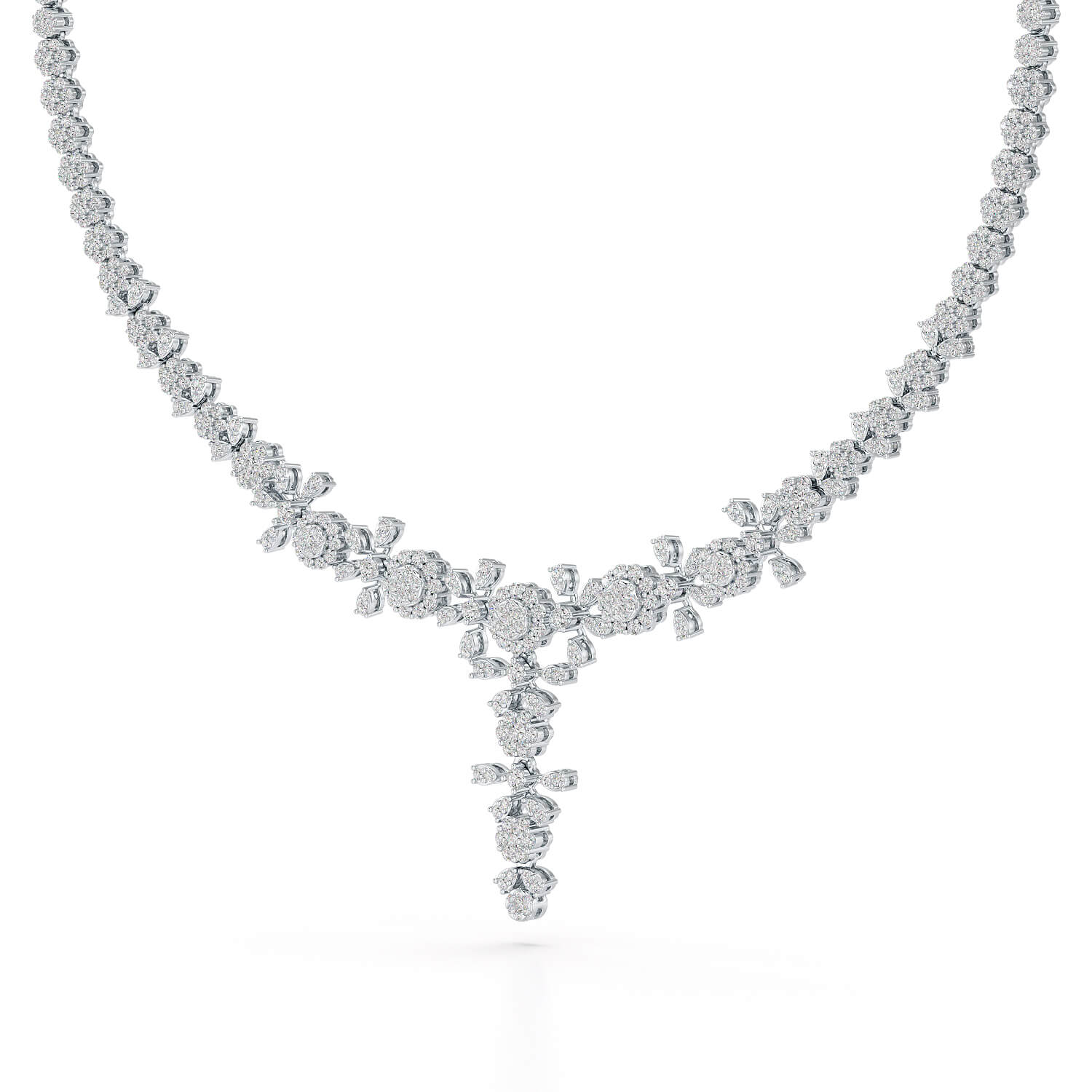 3.85 CT Lab Grown Diamond Drop Necklace