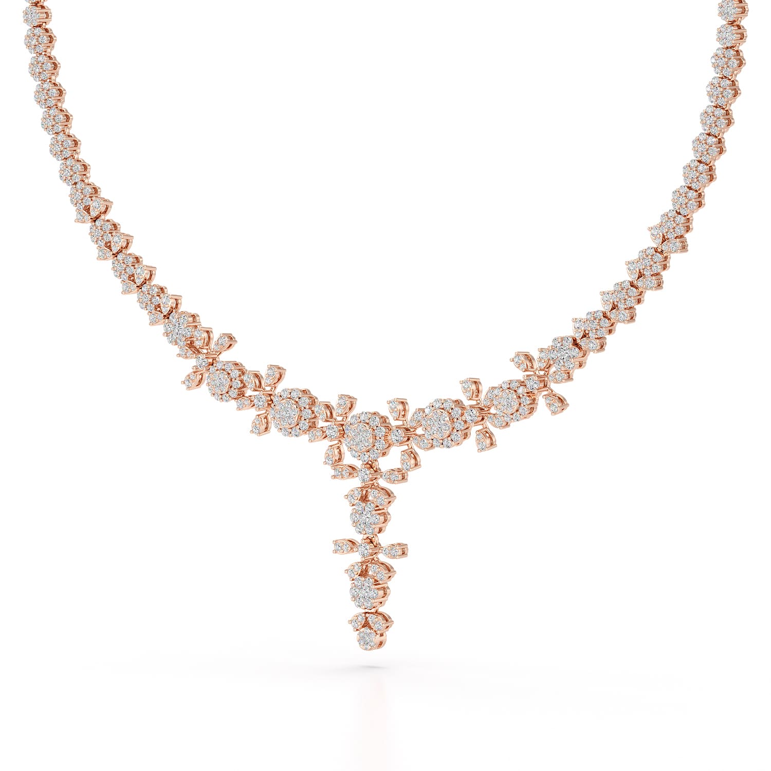 3.85 CT Lab Grown Diamond Drop Necklace