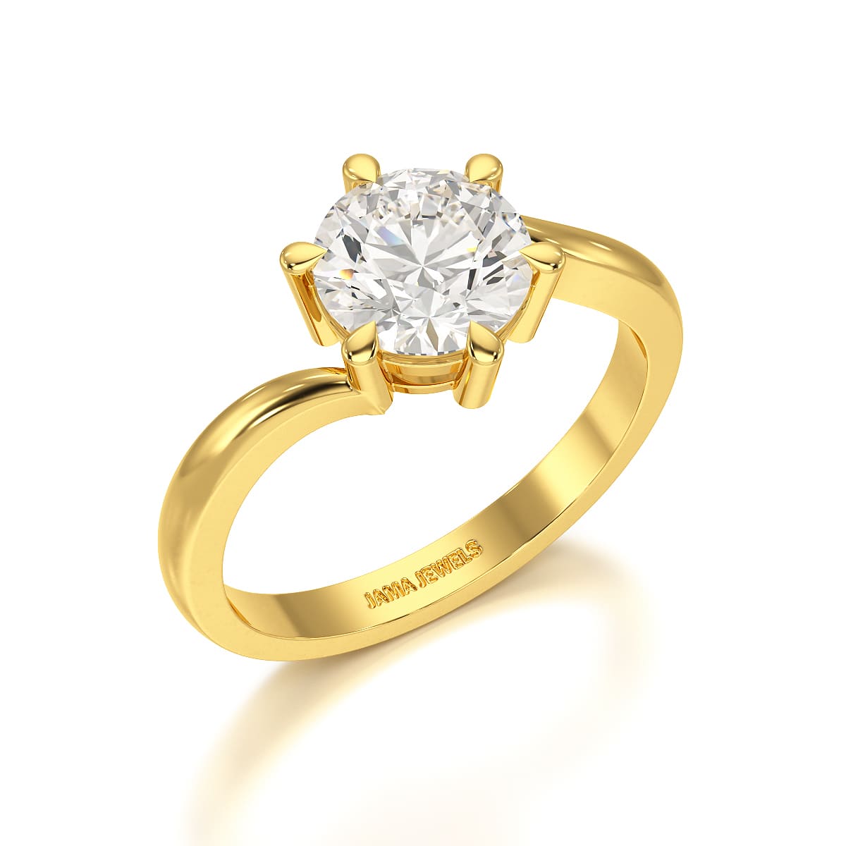 3 CT Lab Diamond Classic Solitaire Ring