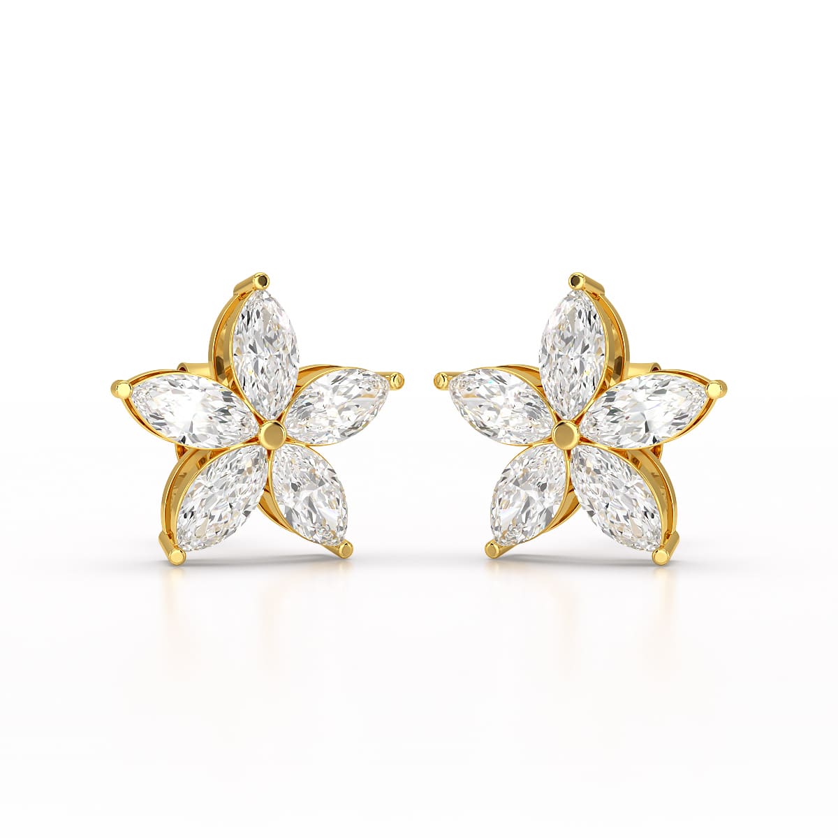 3 CT Marquise Cut Lab Diamond Stud Earrings