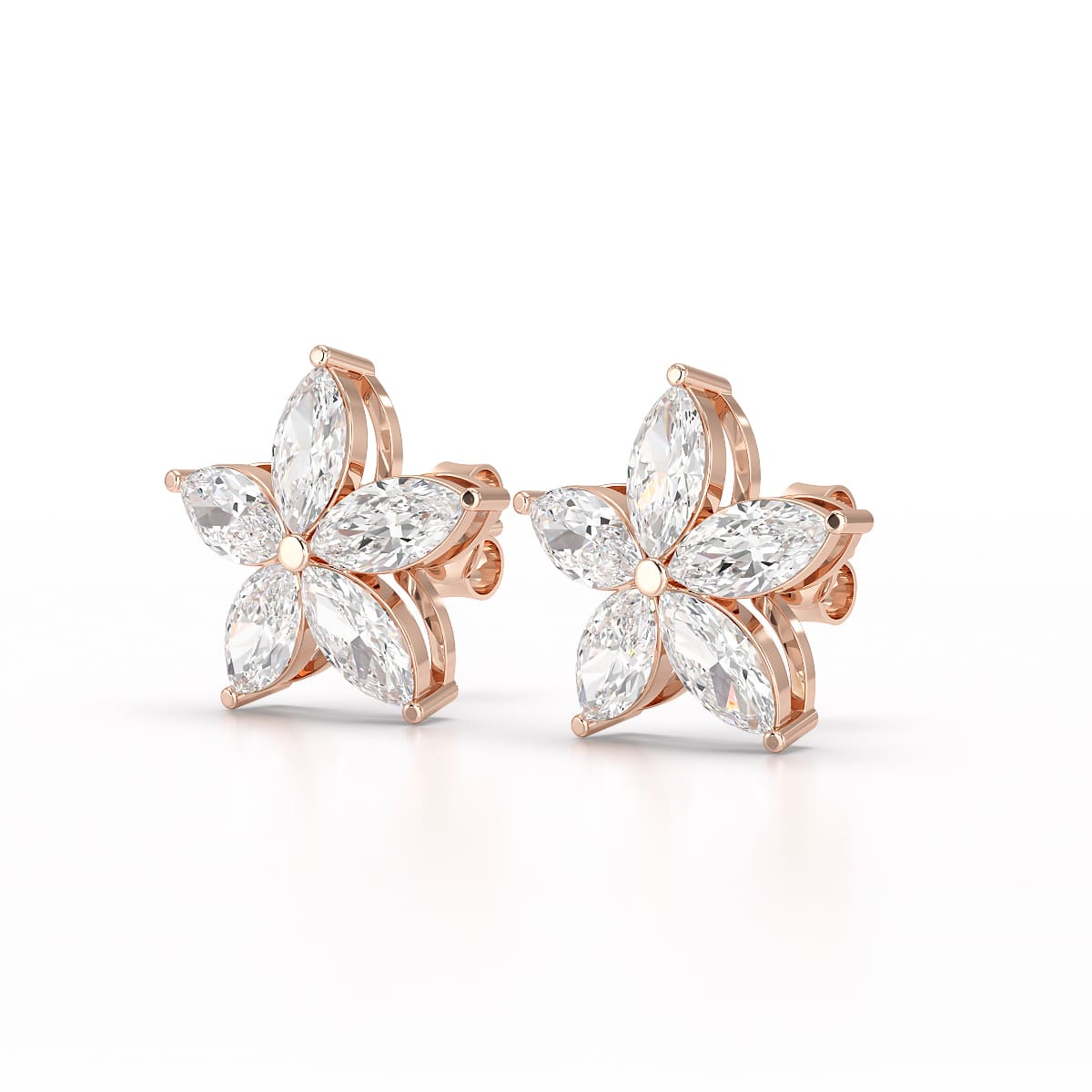3 CT Marquise Cut Lab Diamond Stud Earrings