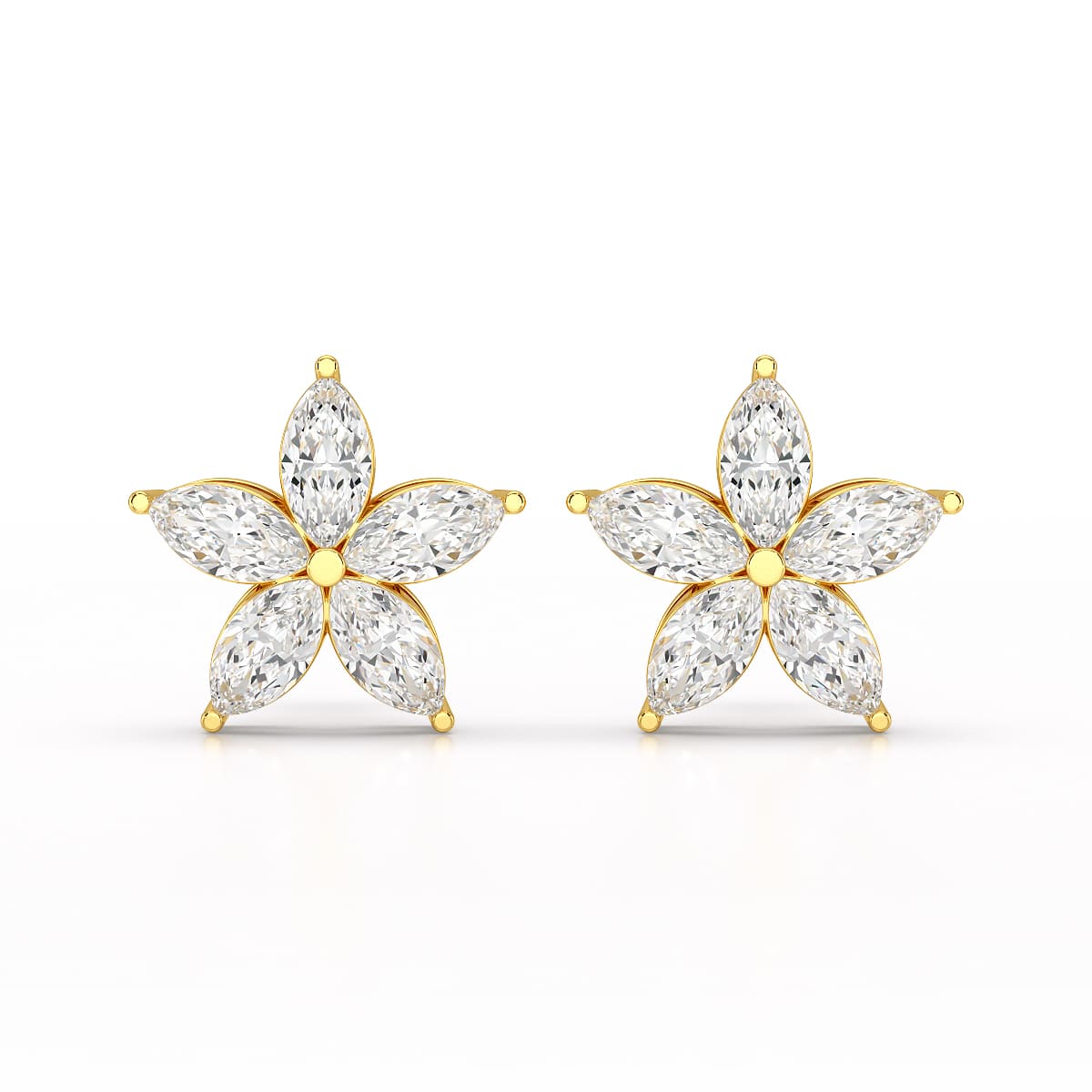 3 CT Marquise Cut Lab Diamond Stud Earrings