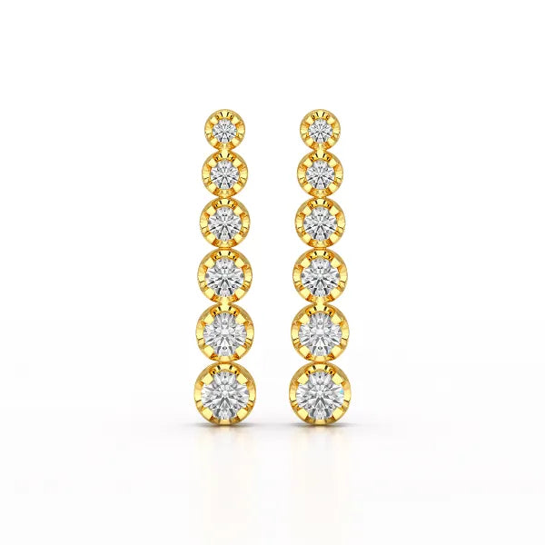 3 CT Lab Diamond Bridal Drop Dangle Earrings - Jama Jewels 