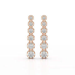 3 CT Lab Diamond Bridal Drop Dangle Earrings - Jama Jewels 