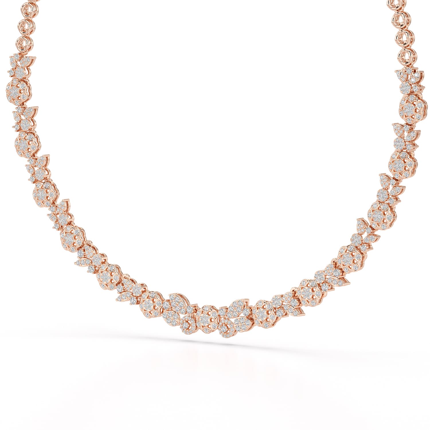 4.1 Carat Lab Diamond Petal Necklace