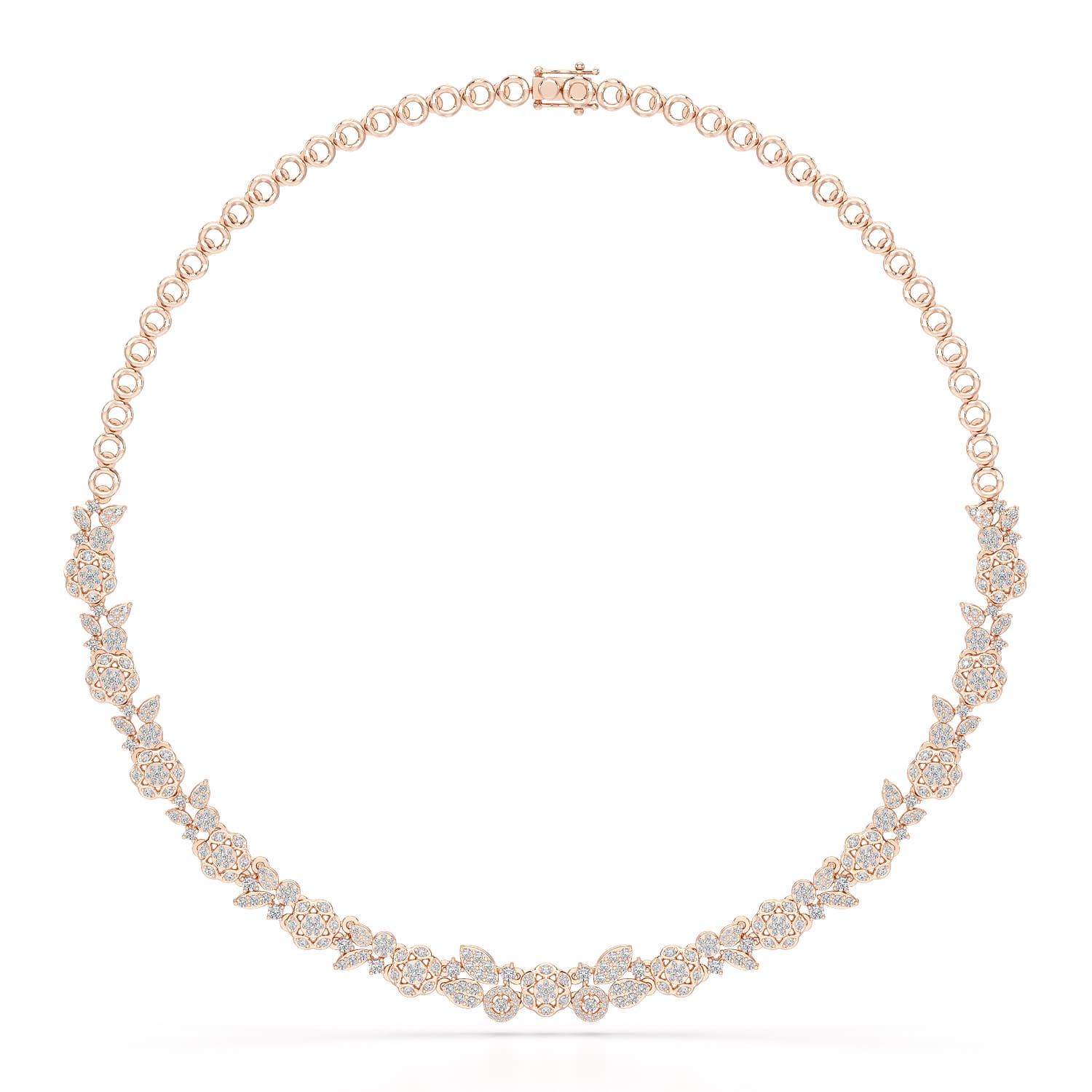 4.1 Carat Lab Diamond Petal Necklace