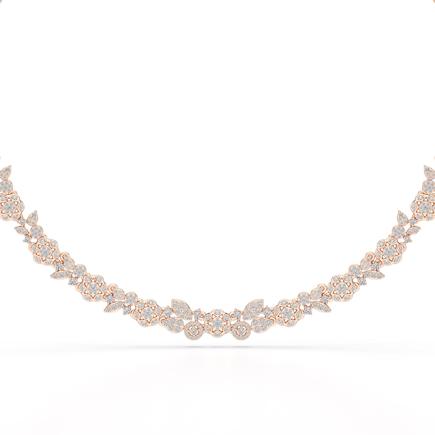 4.1 Carat Lab Diamond Petal Necklace