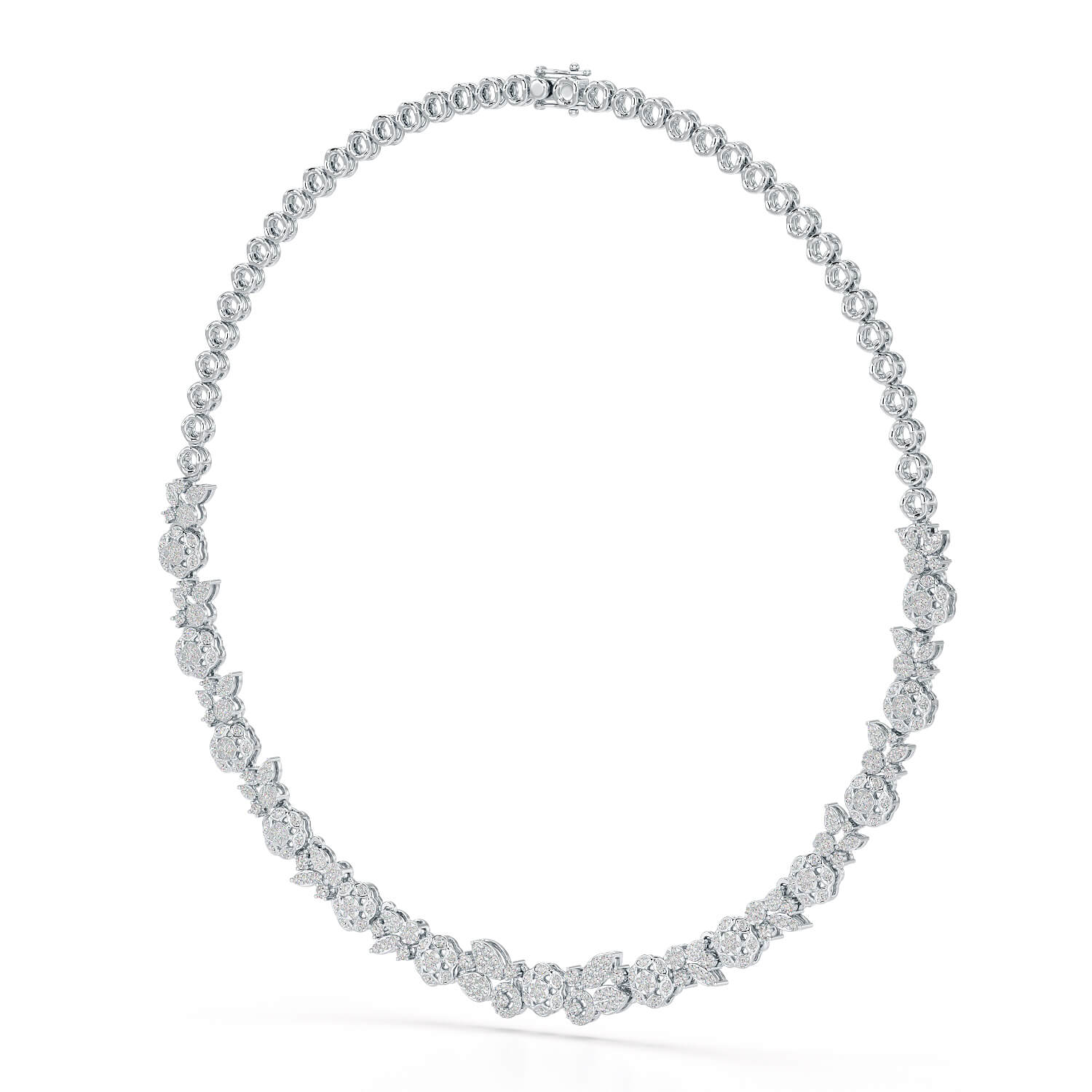 4.1 Carat Lab Diamond Petal Necklace