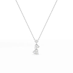 4.3 CT Heart Cut Lab Diamond Chain Pendant