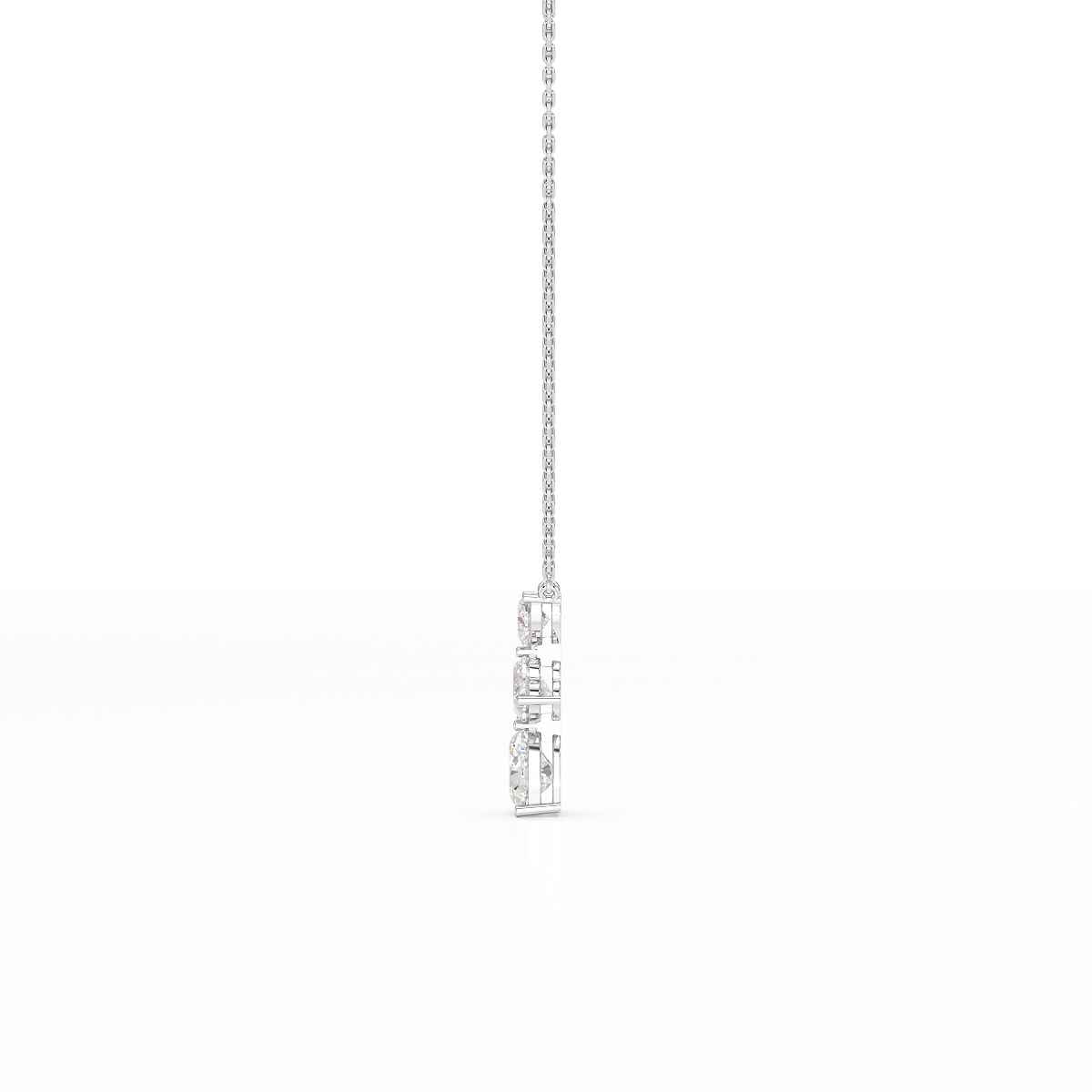 4.3 CT Heart Cut Lab Diamond Chain Pendant