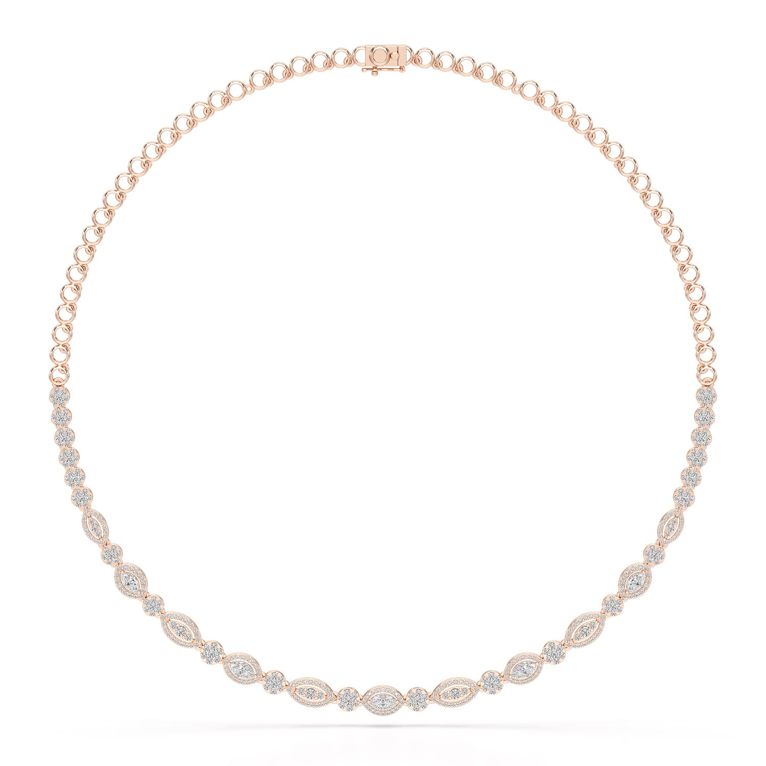 4.53 CT Marquise Cut Lab Diamond Necklace