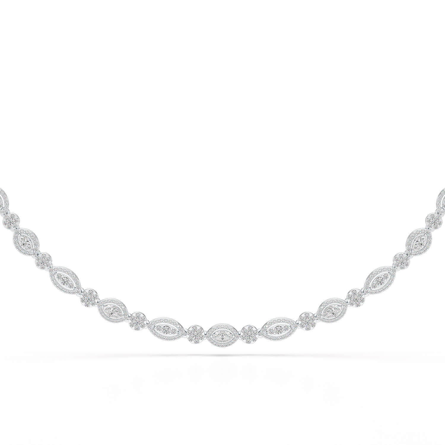 4.53 CT Marquise Cut Lab Diamond Necklace