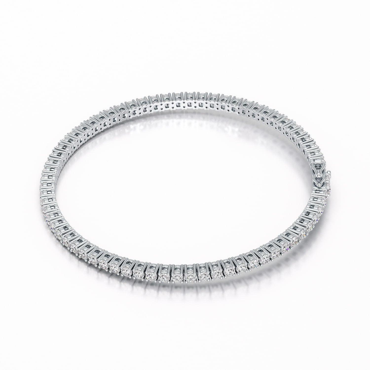 4.5 CT Round cut Lab Diamond Tennis Bracelet