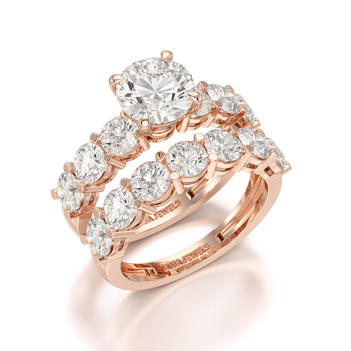 4.82 CT Lab Diamond Round Cut Ring