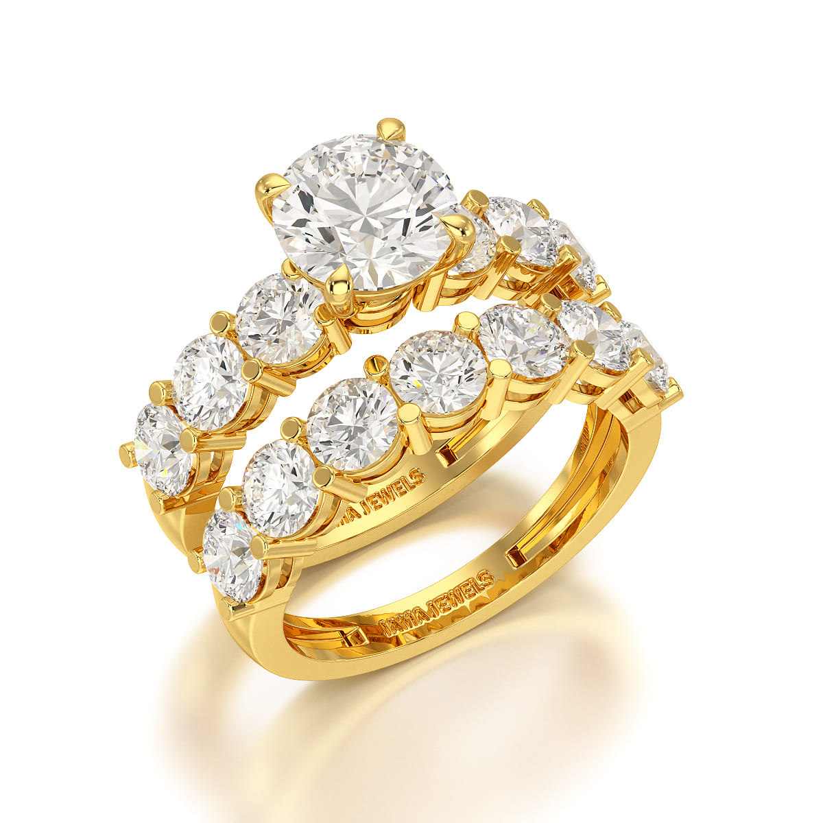 4.82 CT Lab Diamond Round Cut Ring