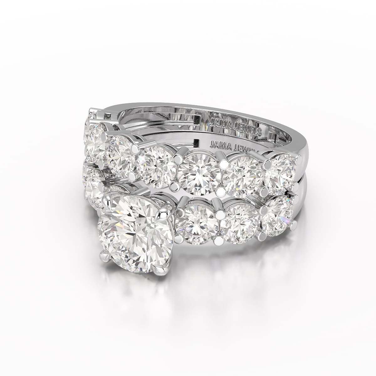 4.82 CT Lab Diamond Round Cut Ring