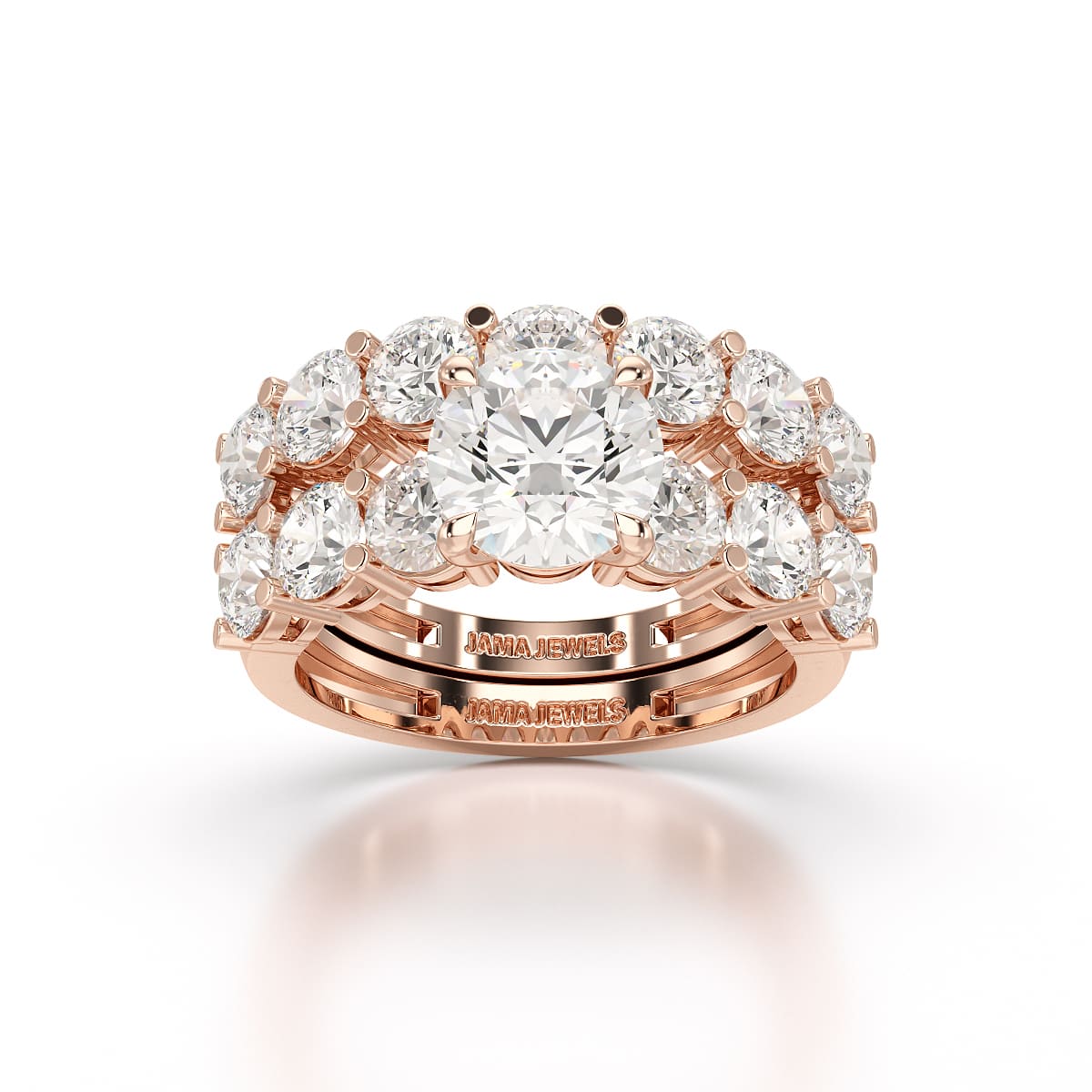 4.82 CT Lab Diamond Round Cut Ring