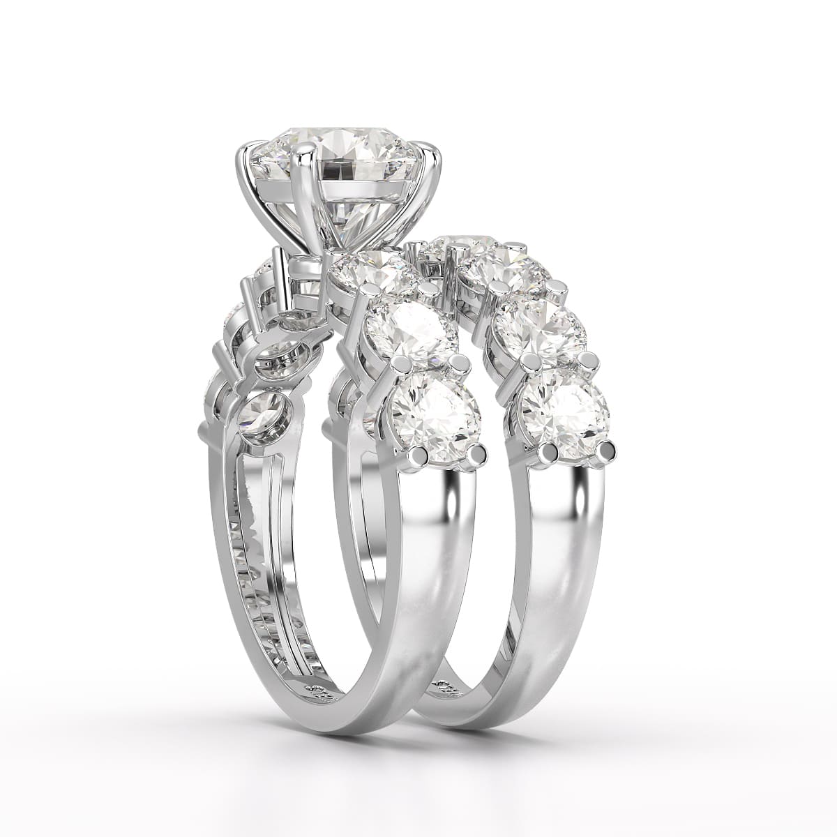 4.82 CT Lab Diamond Round Cut Ring